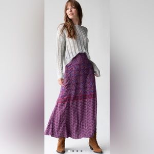 Natural life maxi skirt